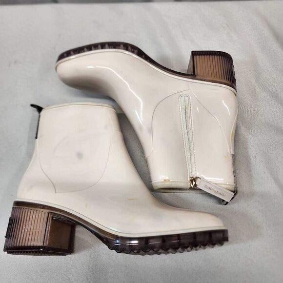 Kate Spade Puddle Rain Booties Women’s 9 White Rubber Round Toe - Picture 7 of 12
